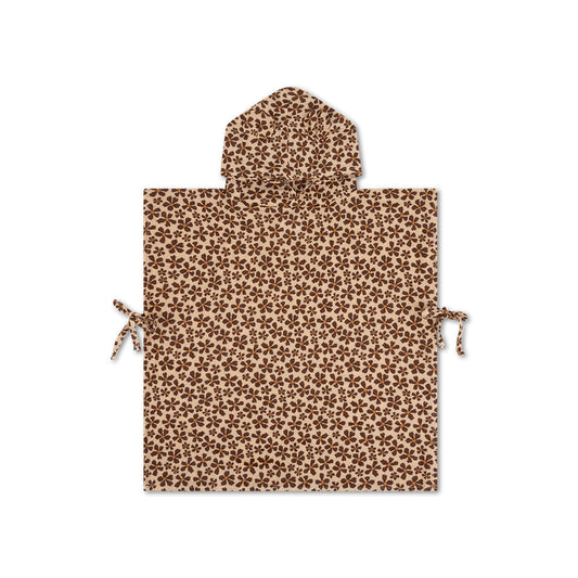 Strandponcho - Braun - Wildblume - 50 x 50 cm