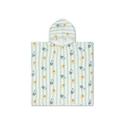 Strandponcho – Weiß/Blau – Bluey – 50 x 50 cm