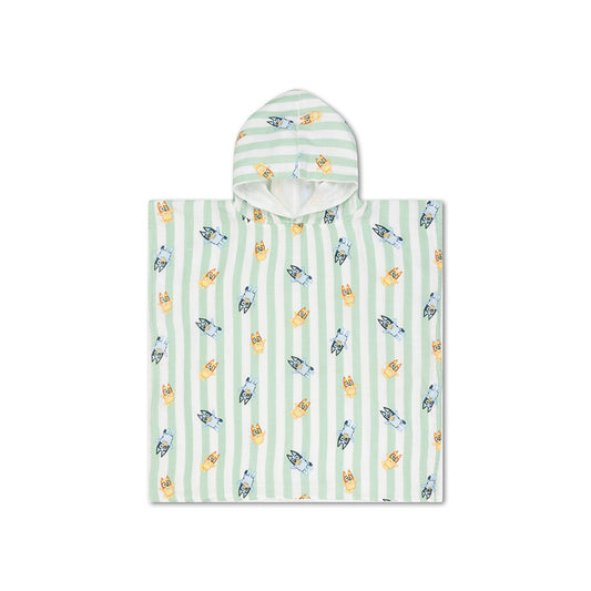 Strandponcho – Weiß/Blau – Bluey – 50 x 50 cm
