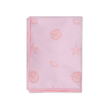 Beach Towel Microfiber - Pink - Shell Tastic - 135 x 65 cm
