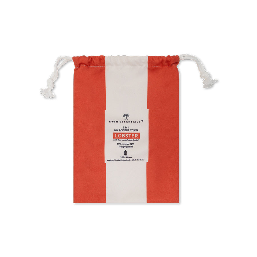 Microfiber Beach Towel - Red - Lobster - 140 cm