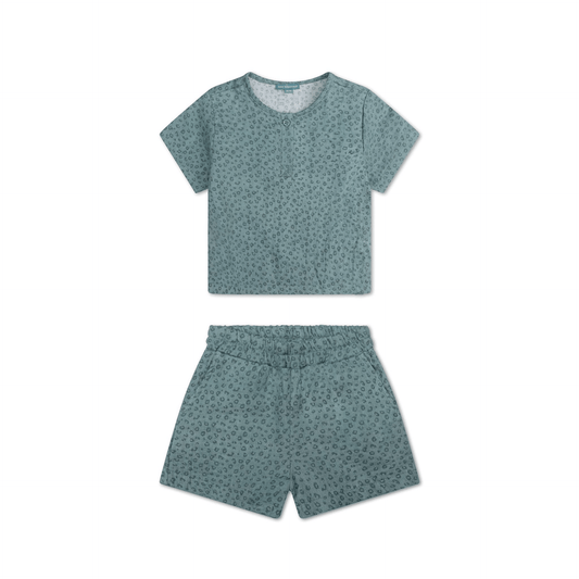 Beachwear Jungen - Musselin - Grün - Leopard