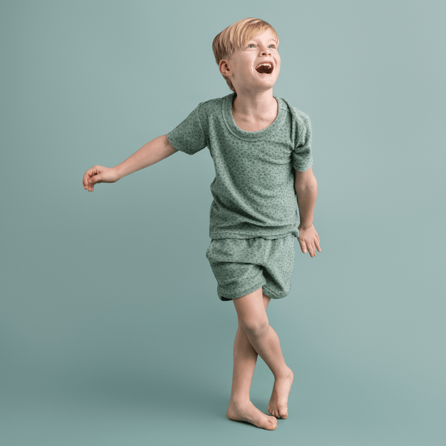Beachwear Boys - Muslin - Green - Leopard