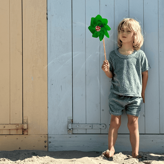 Beachwear Jungen - Musselin - Grün - Leopard