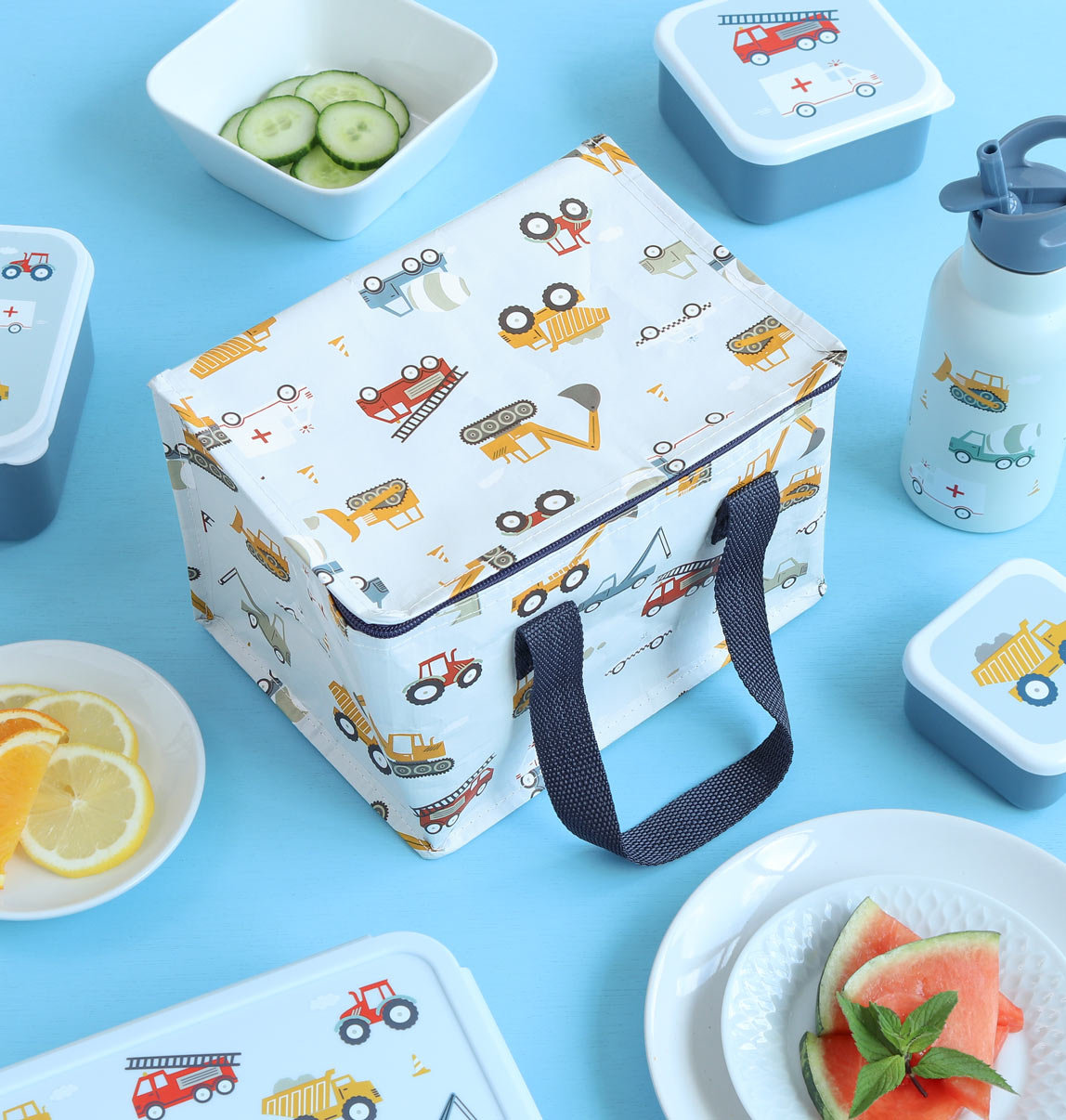 Sac isotherme enfant - Véhicules – vue 2 – A Little Lovely Company