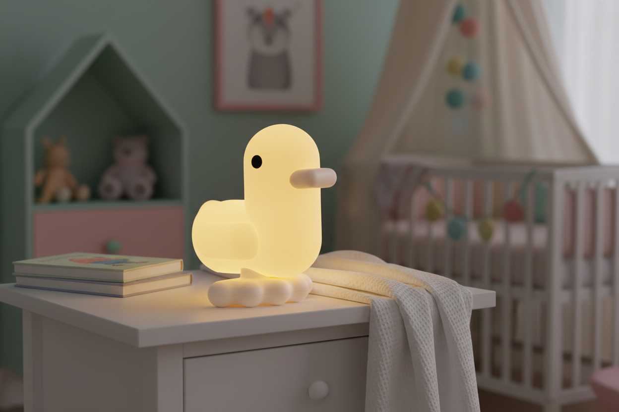 Pastellgelbes Enten-Nachtlicht