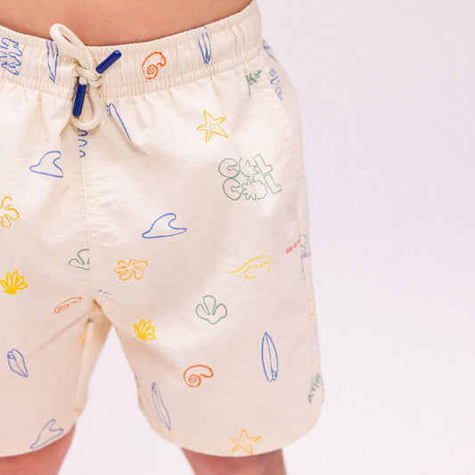 Badeshorts – Mehrfarbig – Surfer