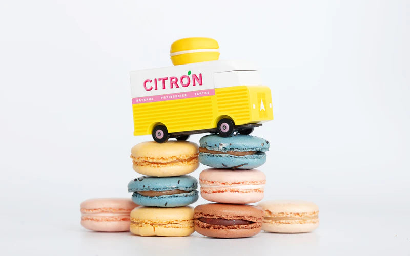 Camionette en Bois Candycar World - Van Macaron Citron