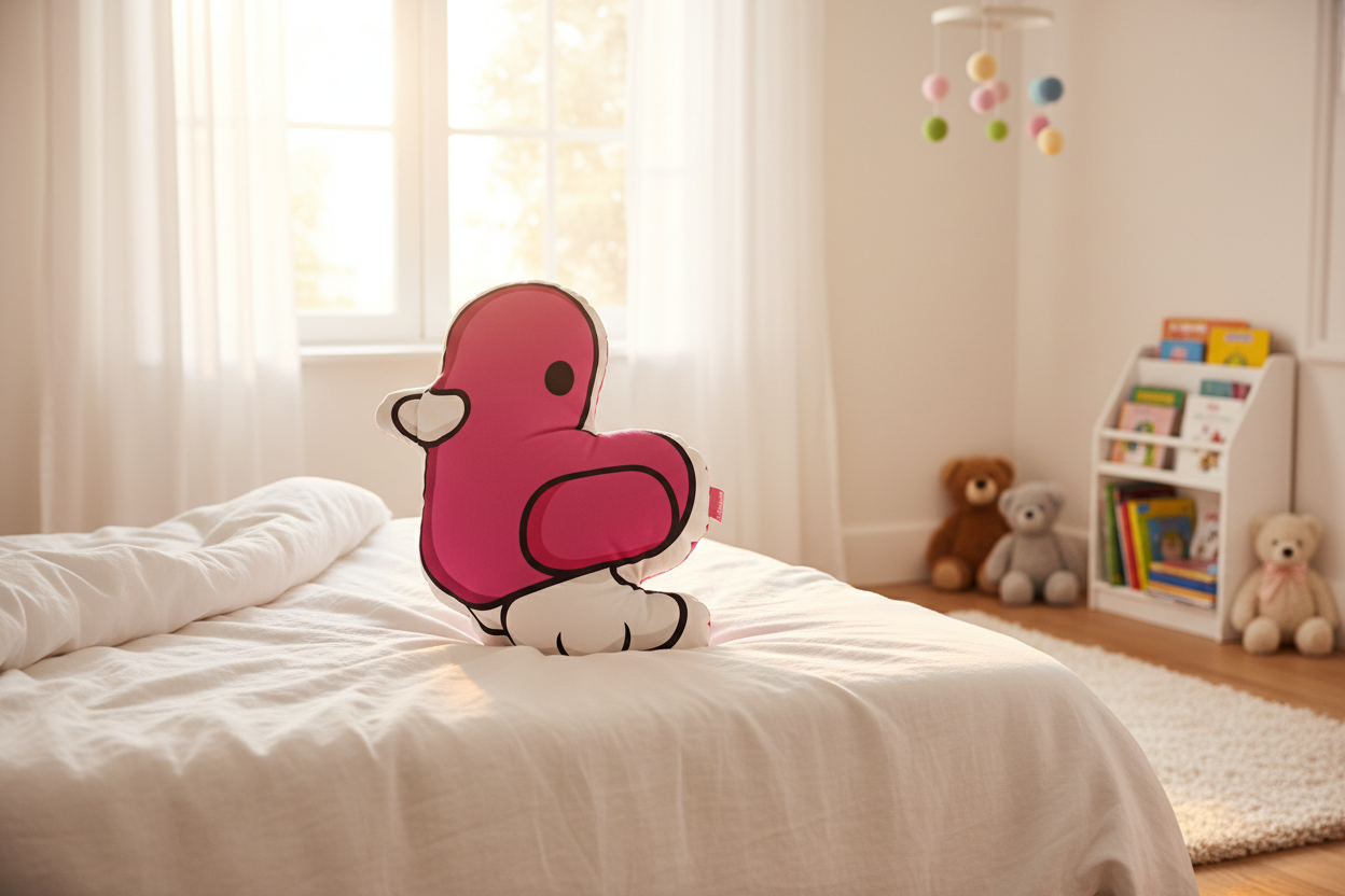 Pink Duck Cushion