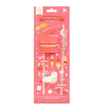 Kit bouchon, paille et goupillon - Fun – vue 2 – A Little Lovely Company