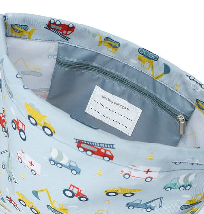 Sac à cordons enfant - Véhicules – vue 5 – A Little Lovely Company