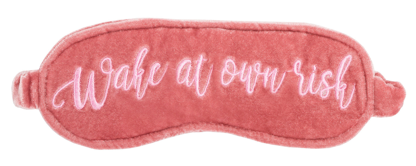 Velours Masque de sommeil – Wake At Own Risk