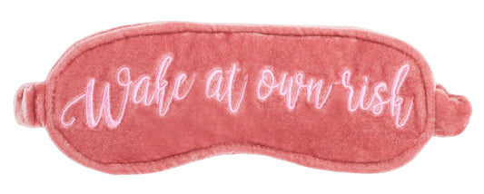 Velours Masque de sommeil – Wake At Own Risk