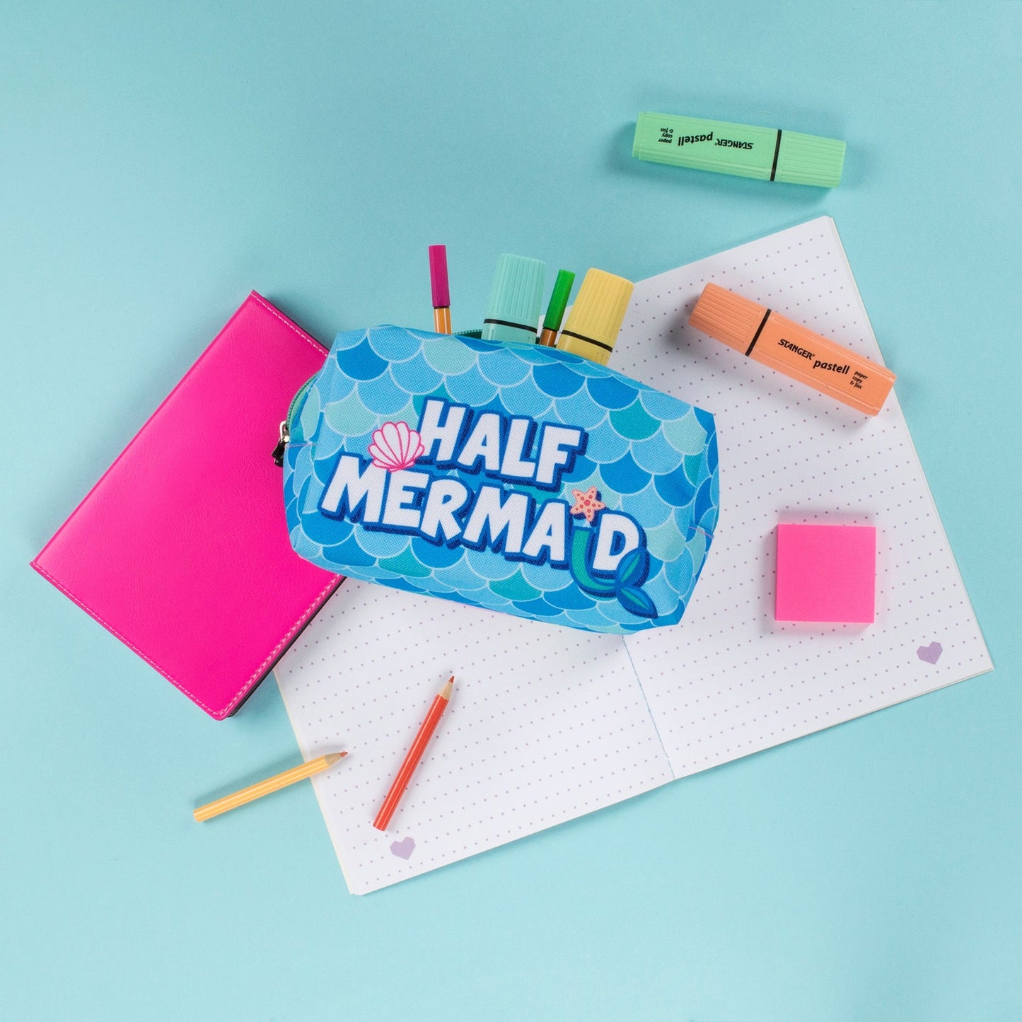 Half & Half Trousse scolaire ou de maquillage