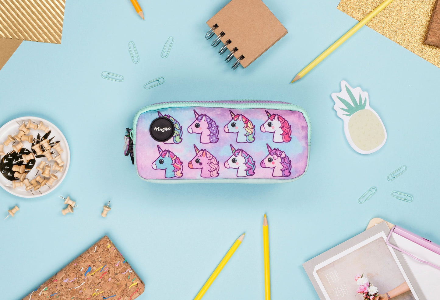 Pastel licornes Trousse scolaire