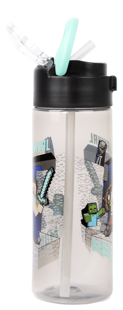Minecraft Bottle avec paille 700ml – Steve & Alex