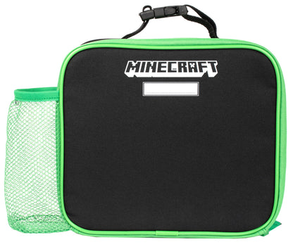 Minecraft Sac repas with Mesh Pocket – gris Pixel Creeper