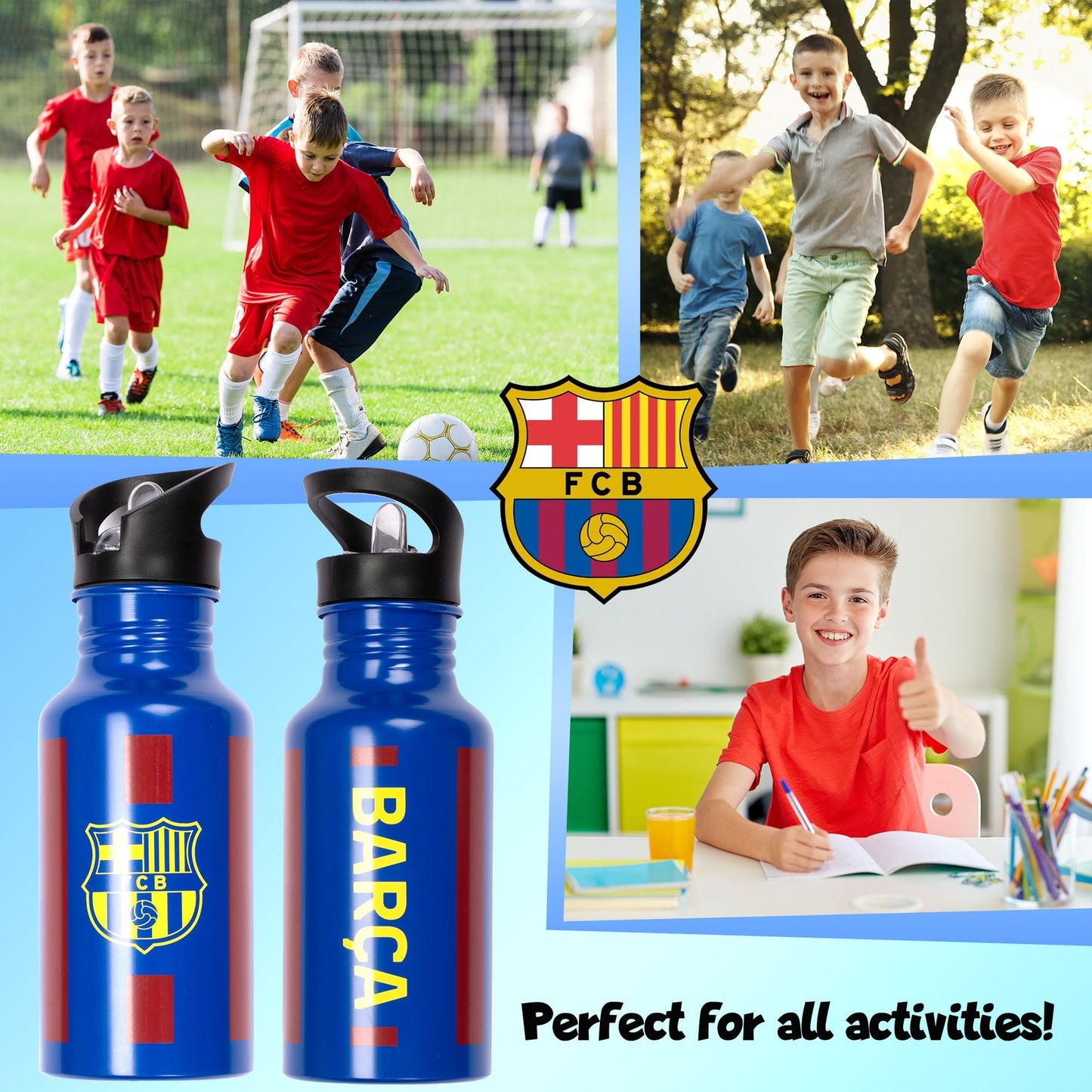 Barcelona FC Metal Gourde 500ml
