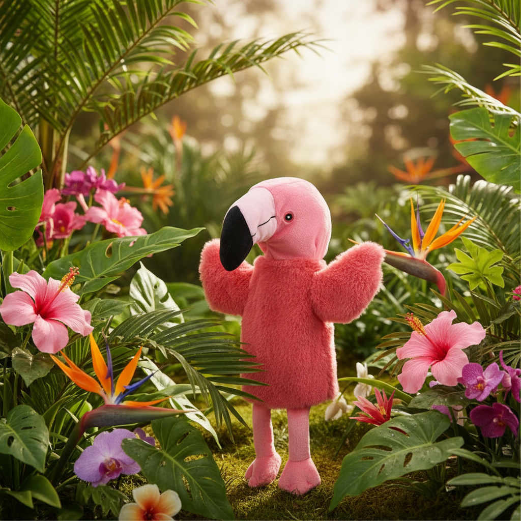 Flamingo Plüschpuppe