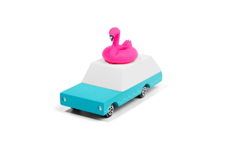 Candycar World Holzauto – Rosa Flamingo