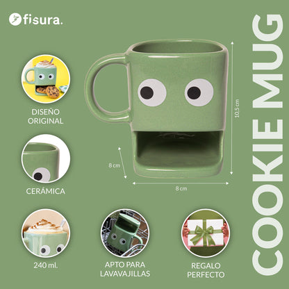 Tasse pour Biscuits Verte – Fisura – vue 4