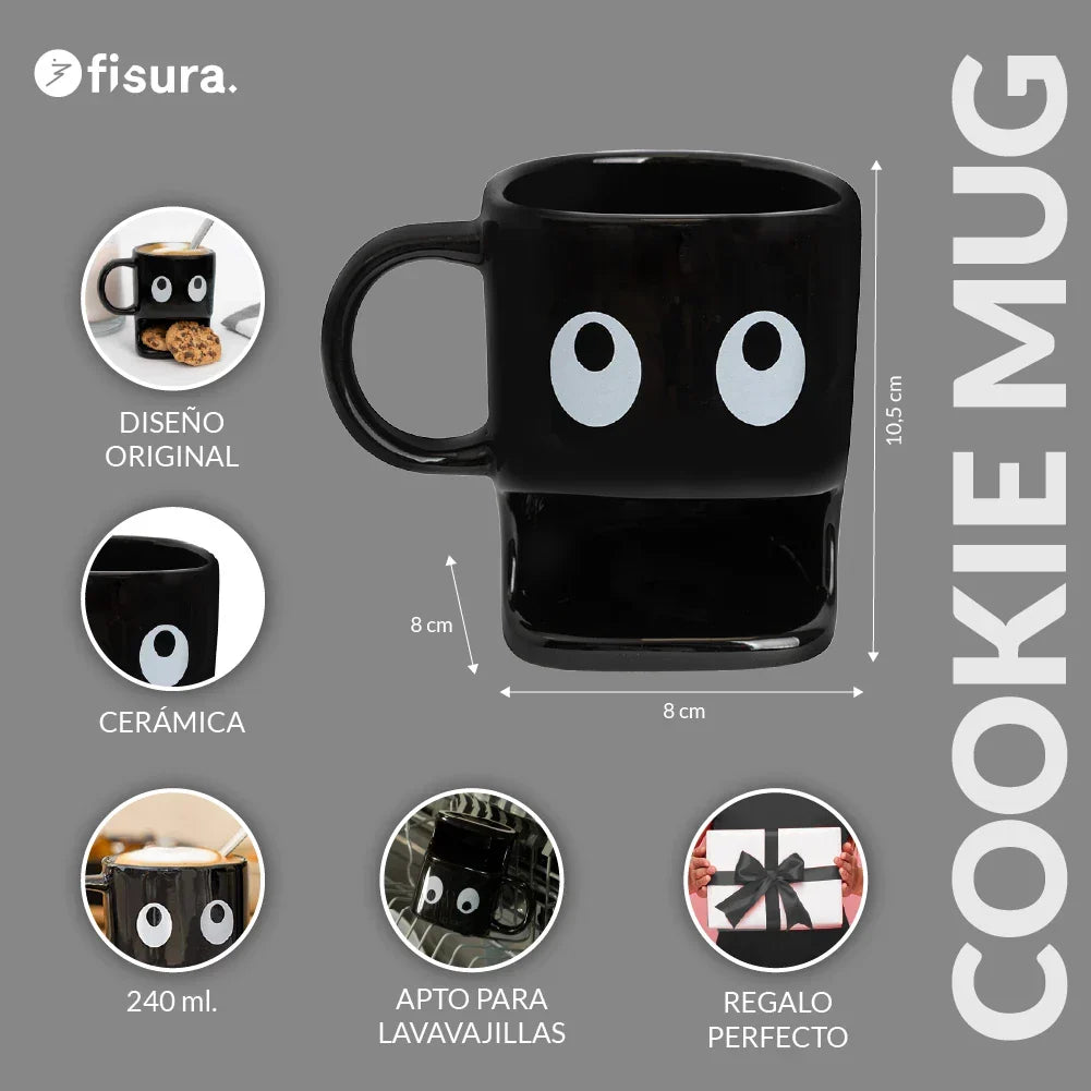 Tasse pour Biscuits Noire – Fisura – vue 4
