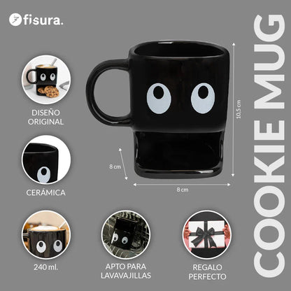 Tasse pour Biscuits Noire – Fisura – vue 4