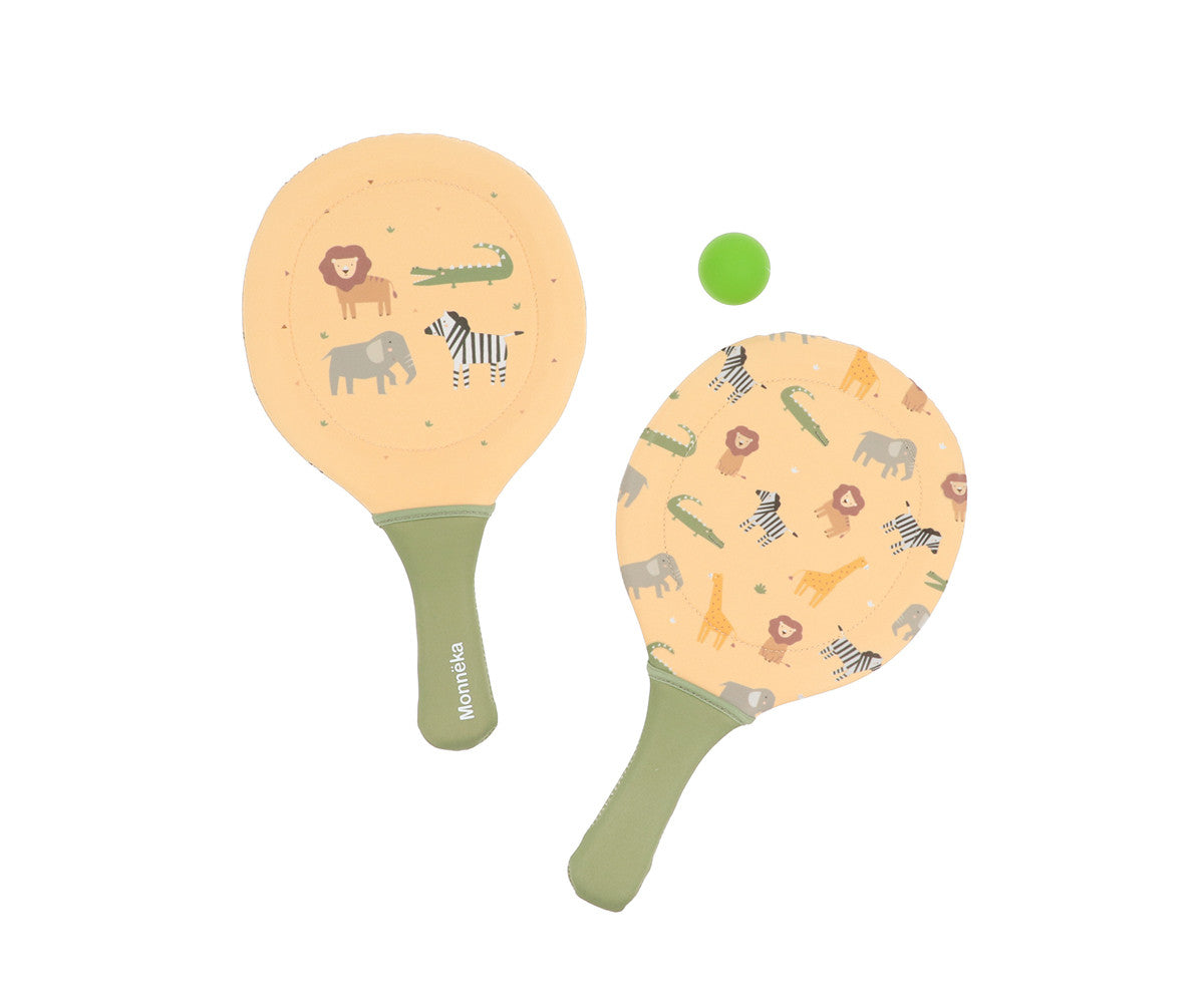 Neopren-Strandschläger Wild Animals mit Ball