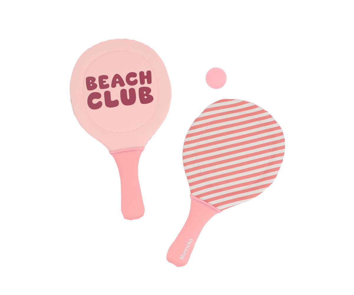 Neopren-Strandschläger Stripes Bloom & Blush mit Ball