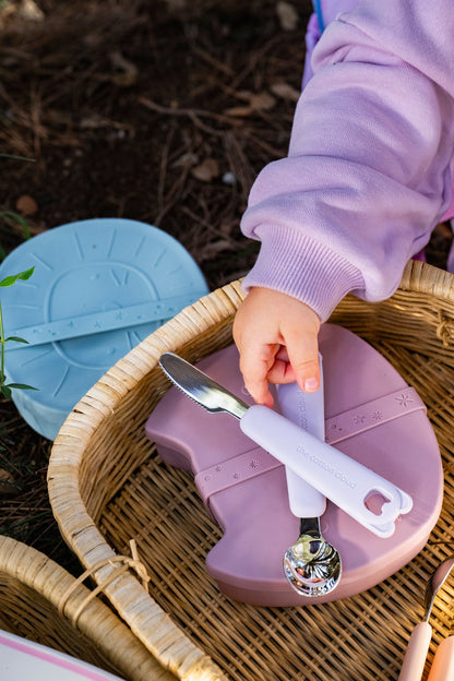 Zoe the Koala Besteckset mit Silikonhülle Lilac