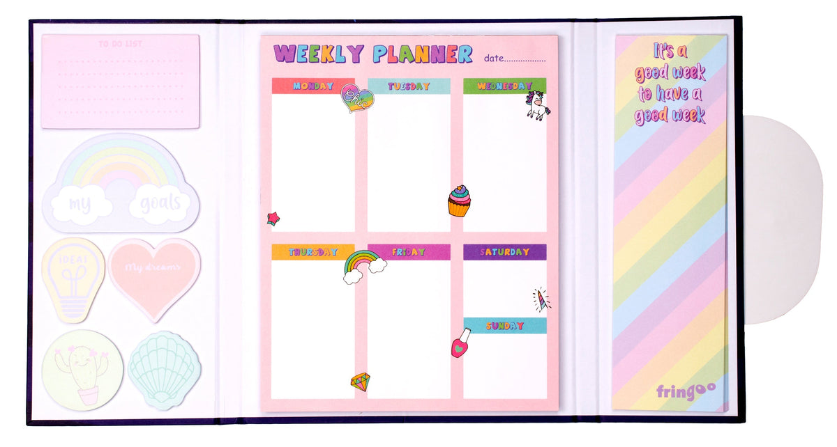 Magnetic Weekly Planner – Purple Mermaids