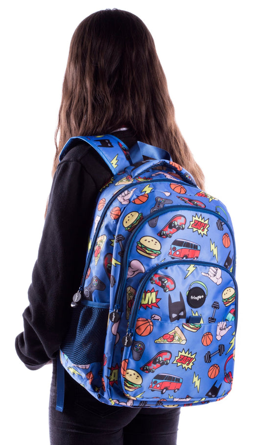 Sac à dos scolaire enfant multicompartiment – Doodles Boy