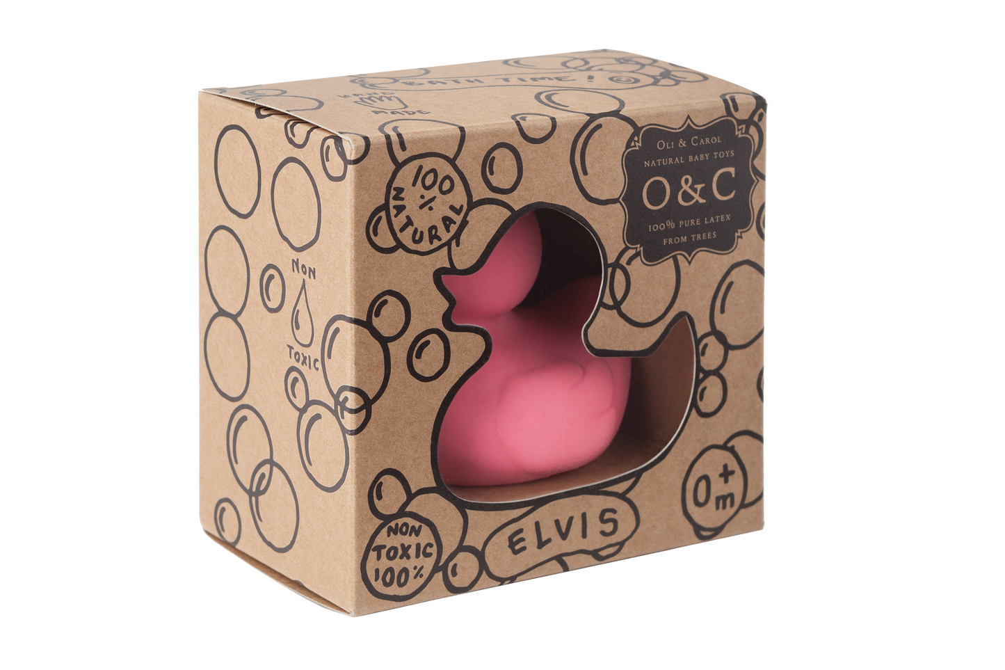 Elvis le Canard Rose – Jouet de bain et dentition bébé – vue produit 5