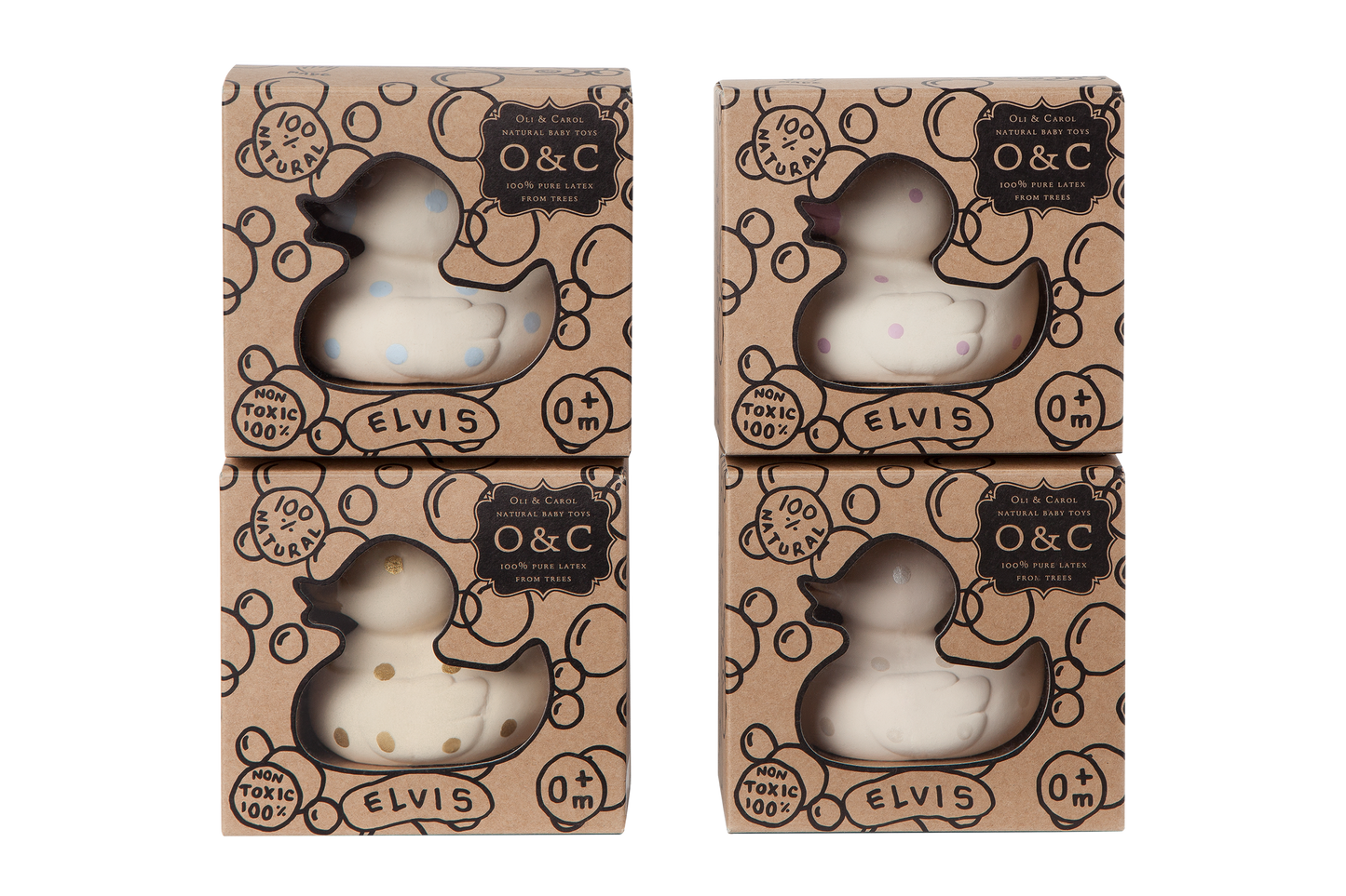 Elvis le Canard Pois Roses – Jouet de bain et dentition bébé – vue produit 10
