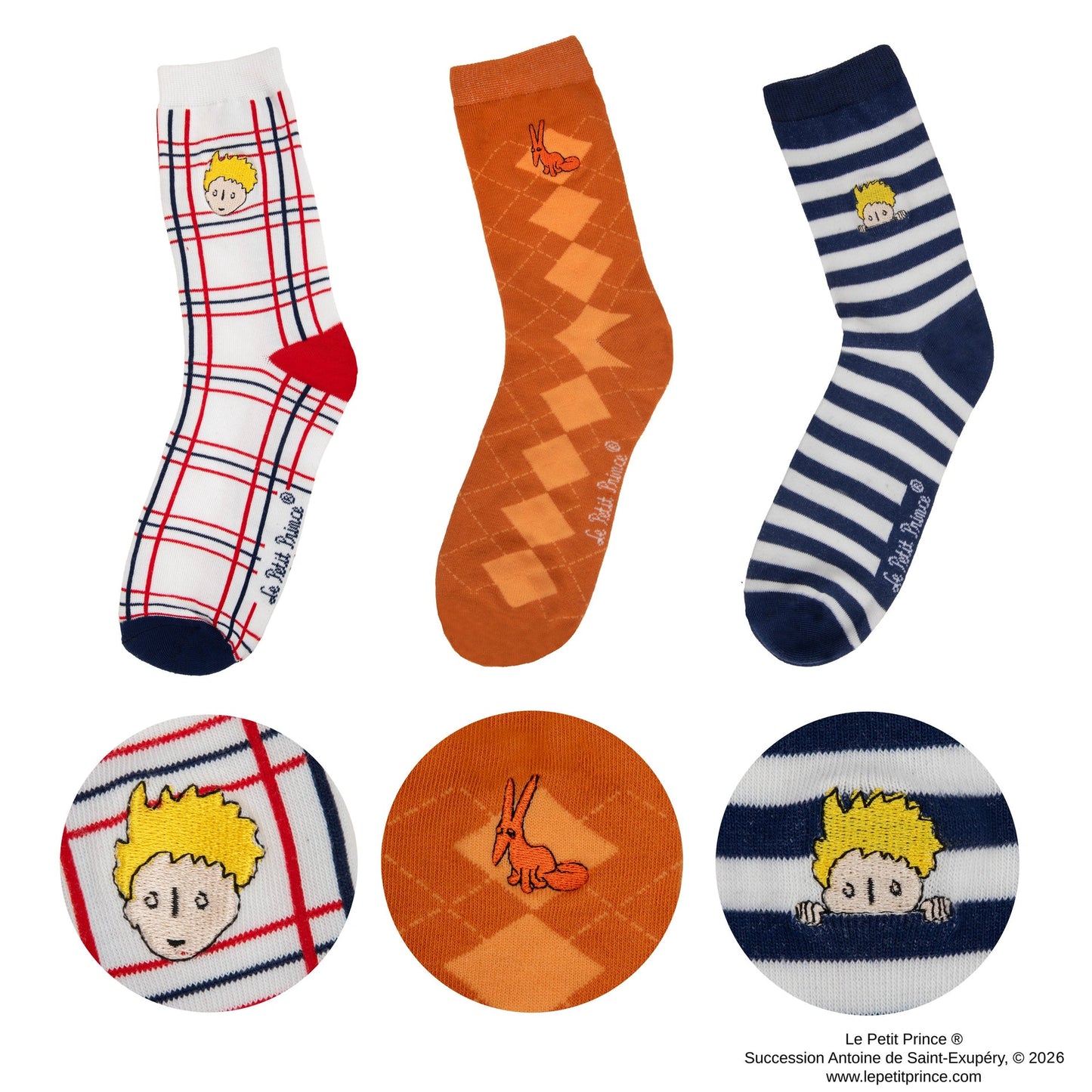 Set de 3 Paires de Chaussettes Le Petit Prince