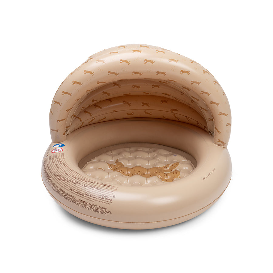 Planschbecken – Beige – Roamer – Ø 100 cm mit Überdachung