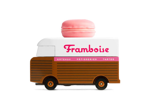 Candycar World Holz-Van – Himbeer-Macaron-Van