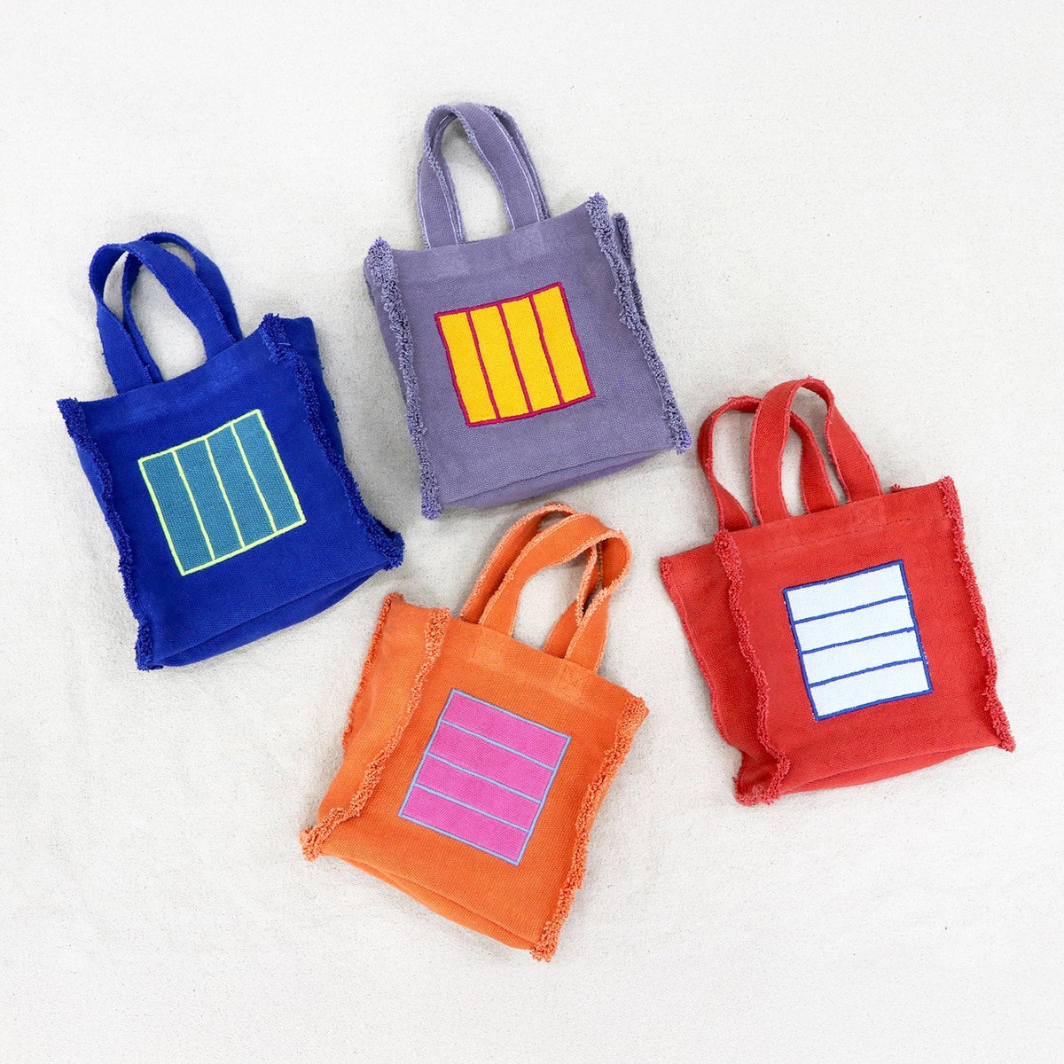 Sac à main textile rouge Cell – Oli&Carol x Peter Halley – vue produit 7