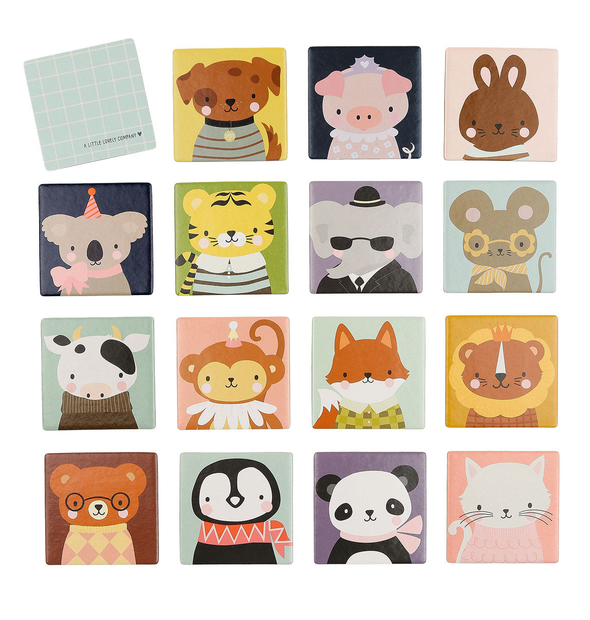 Jeu de mémoire - Amis des animaux – vue 7 – A Little Lovely Company