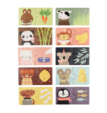 Puzzle d’association - Animaux gourmands – vue 5 – A Little Lovely Company