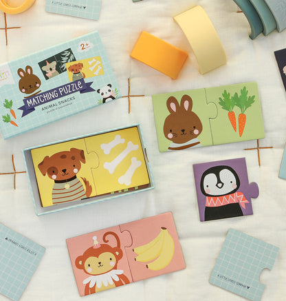 Puzzle d’association - Animaux gourmands – vue 3 – A Little Lovely Company