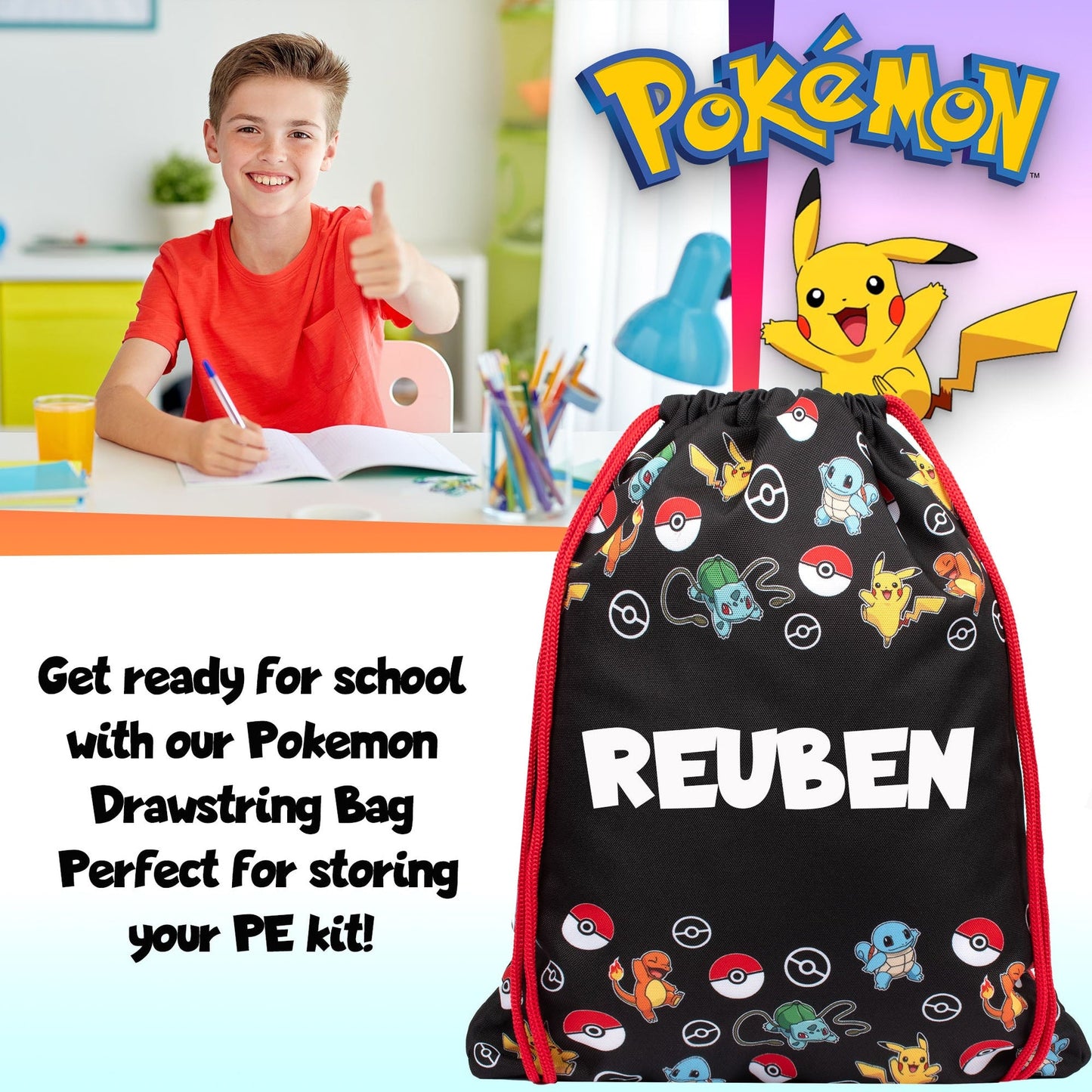 Pokémon Sac à cordon for enfant