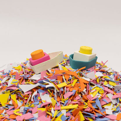 Bateau de bain en caoutchouc recyclé jaune – vue produit 6