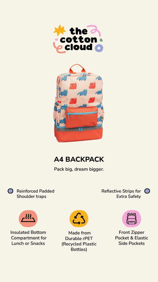 A4 Dancing Hearts Kids Backpack