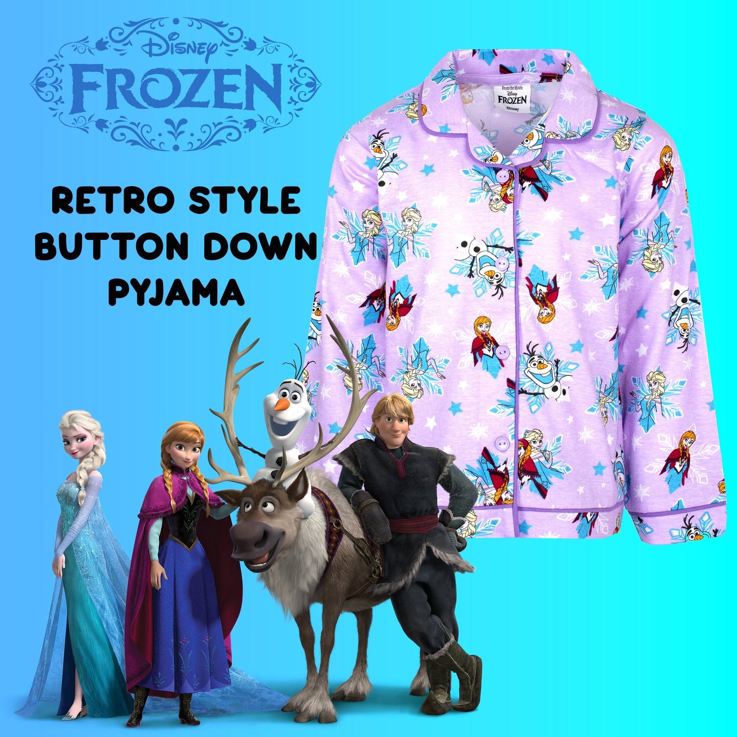 La Reine des Neiges Pyjama with Buttons
