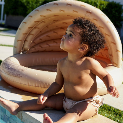 Planschbecken – Beige – Roamer – Ø 100 cm mit Überdachung