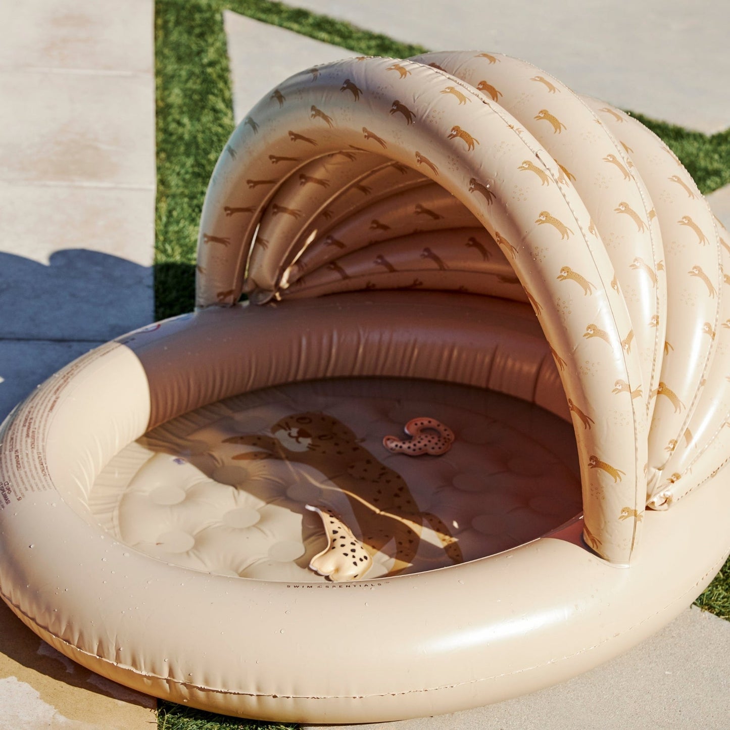 Planschbecken – Beige – Roamer – Ø 100 cm mit Überdachung