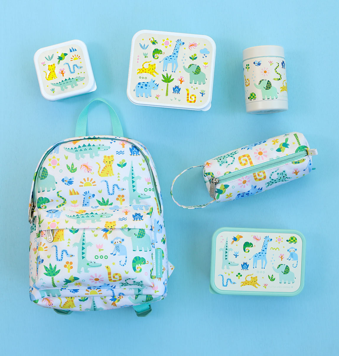 Lot de 4 boîtes repas et goûter - Jungle – vue 3 – A Little Lovely Company