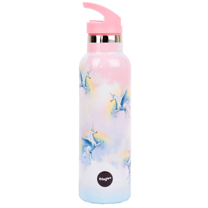 Gourde en acier inoxydable avec paille 600ml – licorne Sky