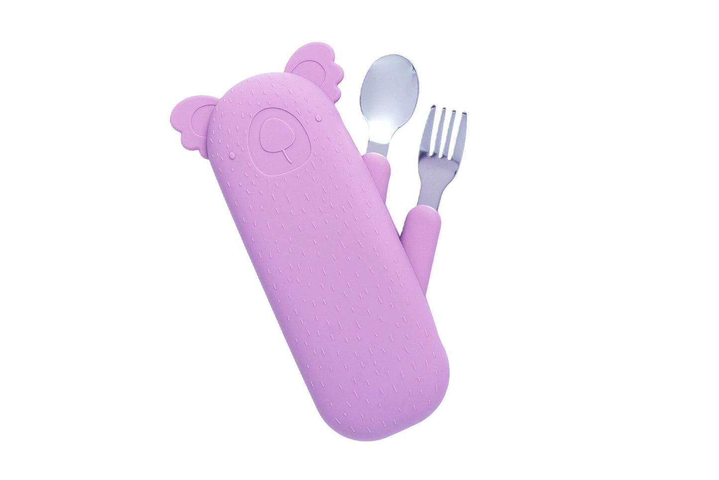 Zoe the Koala Besteckset mit Silikonhülle Lilac